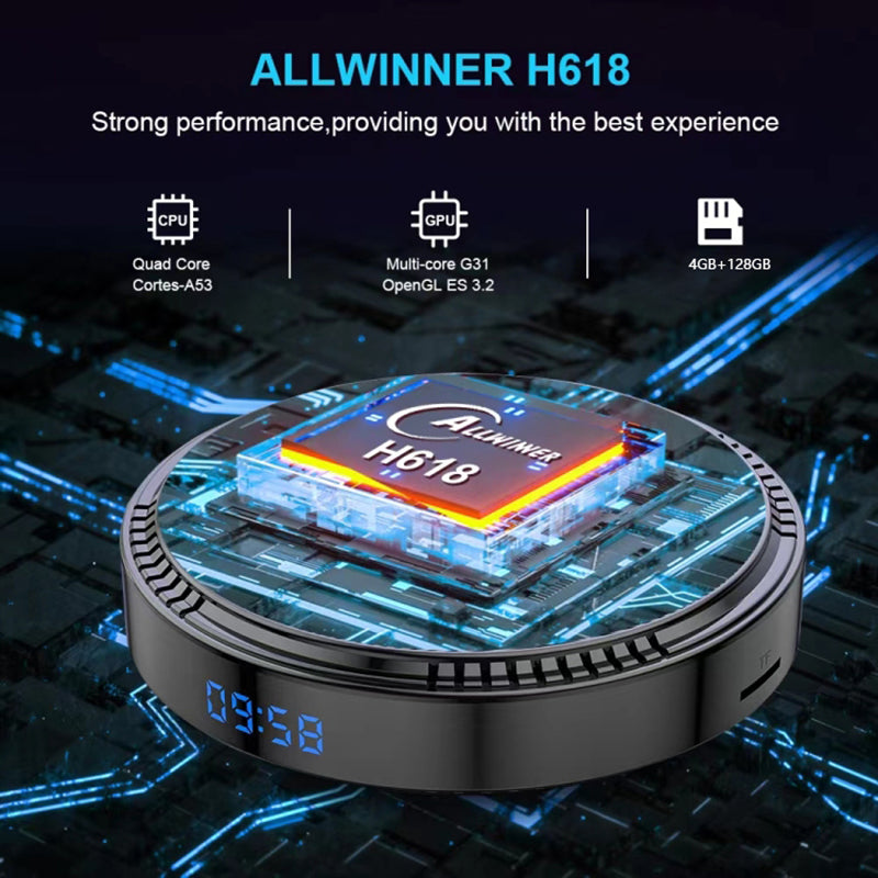 HK1 RBOX H8 H618 4GB 128GB Set top Box Android 12 TV Box Support 6K Video Decoding HK1 RBOX H8 H618 4GB 128GB Set top Box Android 12 TV Box Support 6K Video Decoding